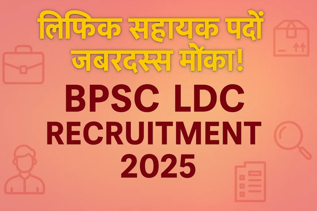 BPSC LDC Recruitment 2025 | BPSC LDC भर्ती 2025